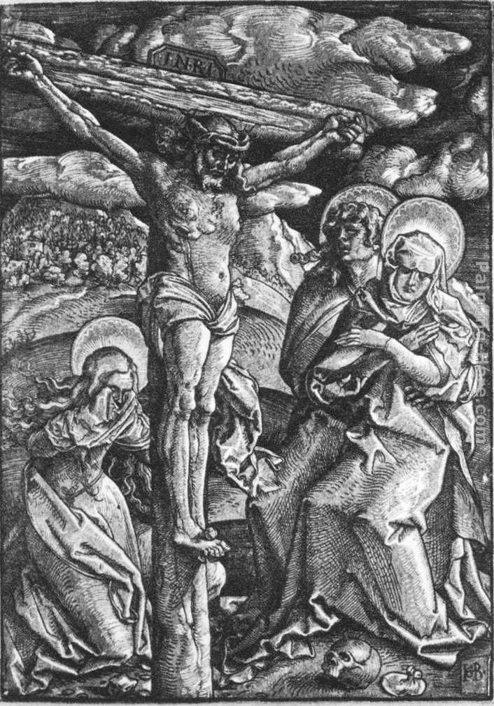 Crucifixion painting - Hans Baldung Crucifixion art painting